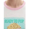 LCW Young Pembe Bisiklet Yaka Baskılı Kadın Pijama Takımı