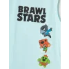 LCW Kids Mavi Bisiklet Yaka Brawl Stars Baskılı Erkek Çocuk Atlet