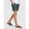LCW SWIMWEAR Haki Kısa Boy Desenli Erkek Deniz Şortu