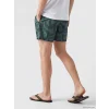 LCW SWIMWEAR Haki Kısa Boy Desenli Erkek Deniz Şortu