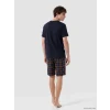 LC WAIKIKI Lacivert Standart Kalıp Ekose Erkek Şortlu Pijama Takımı