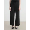 LCW Modest Siyah Beli Lastikli Dokulu Kadın Pantolon