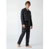 LC WAIKIKI Siyah Standart Kalıp Ekose Erkek Pijama Takımı