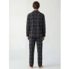 LC WAIKIKI Siyah Standart Kalıp Ekose Erkek Pijama Takımı