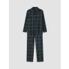 LC WAIKIKI Siyah Standart Kalıp Ekose Erkek Pijama Takımı