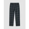 LC WAIKIKI Siyah Standart Kalıp Ekose Erkek Pijama Takımı