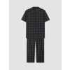 LC WAIKIKI Antrasit Regular Fit Ekose Erkek Pijama Takımı