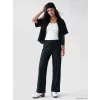 XSIDE Siyah Oversize Müslin Kadın Gömlek