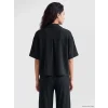 XSIDE Siyah Oversize Müslin Kadın Gömlek