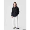 LCW Modest Siyah Çizgili Oversize Kadın Gömlek Tunik