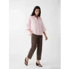 LCW Jeans Kahverengi Beli Lastikli Balloon Fit Kadın Jean Pantolon