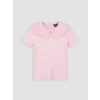 LCW Kids Pembe Bebe Yaka Kız Çocuk Tişört