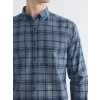 LCWAIKIKI Classic Lacivert Regular Fit Ekose Poplin Erkek Gömlek