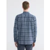 LCWAIKIKI Classic Lacivert Regular Fit Ekose Poplin Erkek Gömlek
