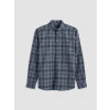 LCWAIKIKI Classic Lacivert Regular Fit Ekose Poplin Erkek Gömlek