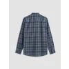 LCWAIKIKI Classic Lacivert Regular Fit Ekose Poplin Erkek Gömlek