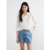 LCW Vision Beyaz Oversize Kadın Gömlek