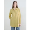 LCW Modest Yeşil Dokulu Kadın Gömlek Tunik