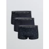 LC WAIKIKI Lacivert Standart Kalıp Pamuklu Esnek Erkek Boxer 3lü
