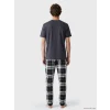 LC WAIKIKI Gri Regular Fit Ekose Erkek Pijama Takım