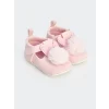 LCW STEPS Pembe Pelüş Ponponlu Kız Bebek Yürüme Öncesi Ayakkabı
