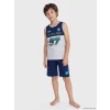 LCW Kids Gri Erkek Çocuk Şortlu Pijama Takımı