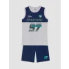 LCW Kids Gri Erkek Çocuk Şortlu Pijama Takımı