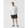 LCW SWIMWEAR Antrasit Kısa Boy Desenli Erkek Deniz Şortu