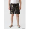 LCW SWIMWEAR Antrasit Kısa Boy Desenli Erkek Deniz Şortu