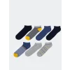 LCW ACCESSORIES Karışık Desenli Erkek Bambu Patik Çorap 7li