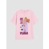 LCW Kids Pembe Bisiklet Yaka Winx Club Baskılı Kız Çocuk Tişört