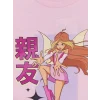 LCW Kids Pembe Bisiklet Yaka Winx Club Baskılı Kız Çocuk Tişört