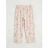 LCW Kids Ekru Baskılı Kız Çocuk Kaprili Pijama Takımı