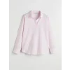 XSIDE Pembe Çizgili Oversize Poplin Kadın Gömlek