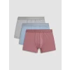 LC WAIKIKI Mavi Pamuklu Esnek Erkek Boxer 3lü