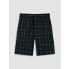 LC WAIKIKI Siyah Baskılı Erkek Şortlu Pijama Takımı