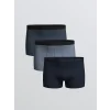 LC WAIKIKI İndigo Loose Fit Pamuklu Esnek Erkek Boxer 3lü