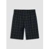 LC WAIKIKI Siyah Baskılı Erkek Şortlu Pijama Takımı