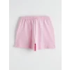 LCW Kids Pembe Beli Lastikli Kız Çocuk Şort