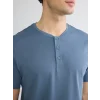 LC WAIKIKI İndigo Regular Fit Ekose Erkek Pijama Takım