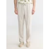 LCW Vision Bej Regular Fit Keten Karışımlı Erkek Pantolon