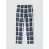 LC WAIKIKI İndigo Regular Fit Ekose Erkek Pijama Takım