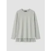 LCW EVERYDAY Gri Dantel Detaylı Soft Touch Kadın Sweatshirt Tunik