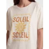 LCW DREAM Sarı Bisiklet Yaka Baskılı Kadın Pijama Takımı