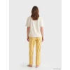 LCW DREAM Sarı Bisiklet Yaka Baskılı Kadın Pijama Takımı