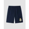 LCW Kids Mavi Real Madrid Baskılı Erkek Çocuk Şortlu Pijama Takımı