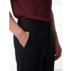 SOUTHBLUE Siyah Regular Fit Keten Görünümlü Erkek Pantolon