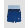 LCW Kids Lacivert Baskılı Erkek Çocuk 3lü Boxer