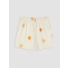 LCW DREAM Ekru Güneş Desenli Kadın Şortlu Pijama Takımı