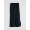 LCW STUDIO Lacivert Beli Lastikli Geniş Paça Kadın Pantolon